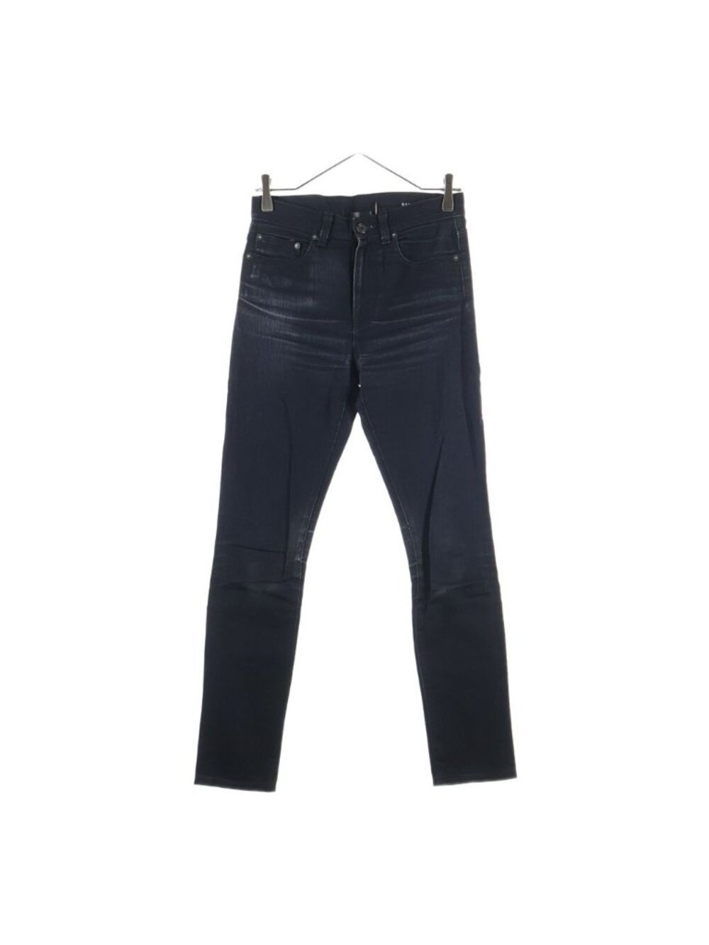 Saint Laurent Paris Hedi Era High Waist Zip Fly Skinny Denim Black Sk Hw